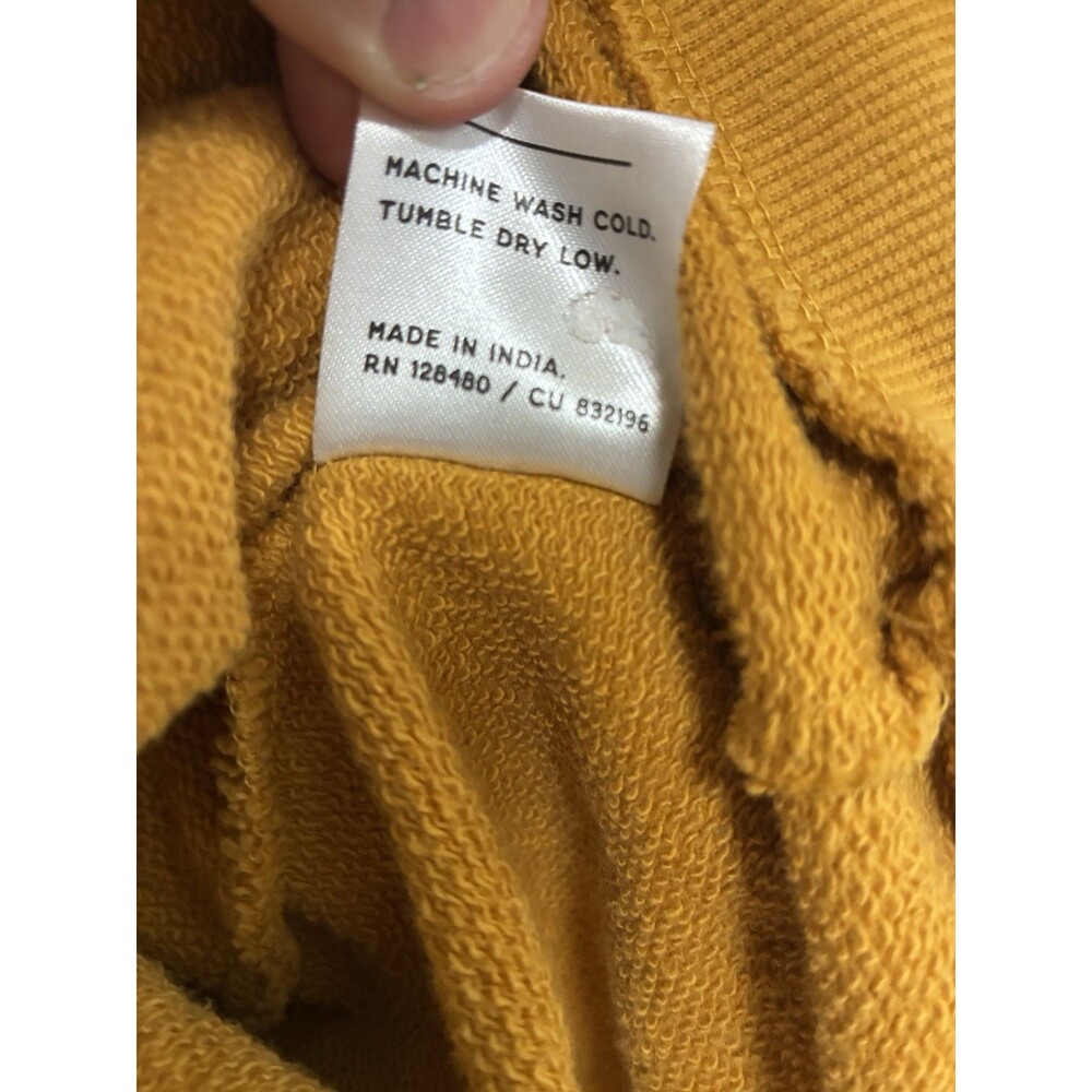 Pact Organic Cotton Sweatshirt Mustard Yellow Size Large Crew Neck Over Sized - Picture 8 of 12